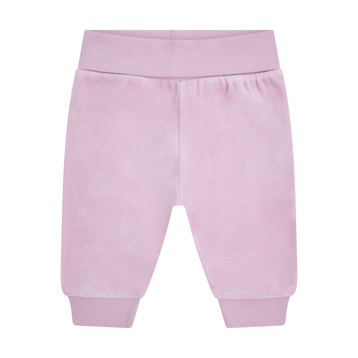 Velourshose in Keepsake Lilac mit breitem Bund am Bauch, Vorderansicht