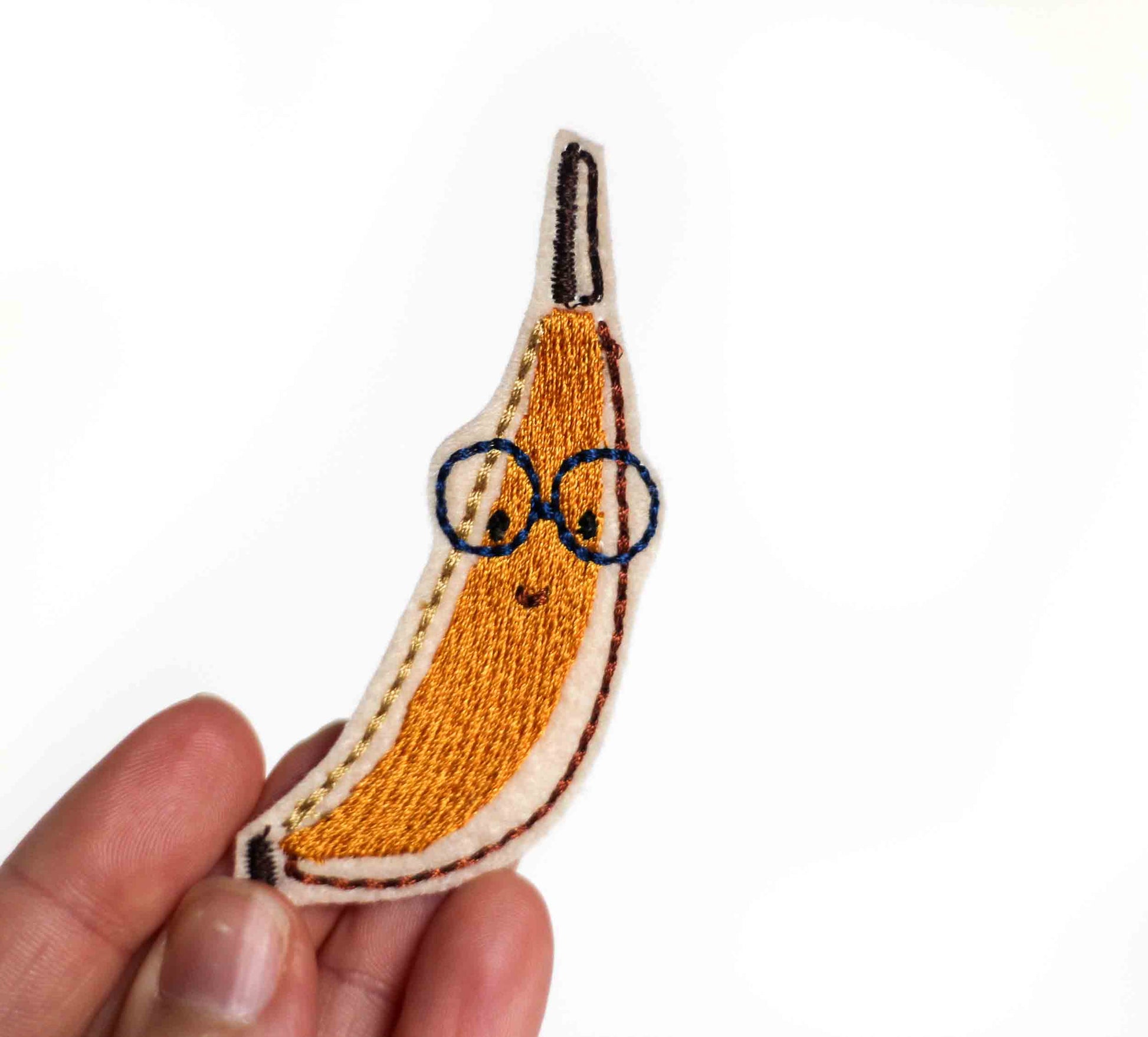 Aufnäher „Banane“ von Halfbird – frech & vegan zum Aufbügeln, erhältlich im Bärechind in Winterthur