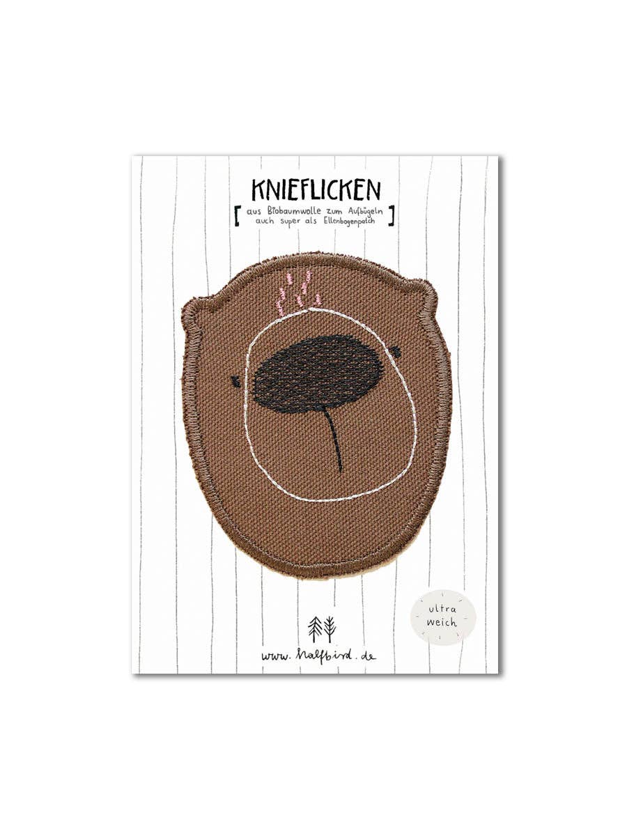 Halfbird Knie-Flicken Otter kaufen im Bärechind Winterthur – praktischer Bügelflicken für Kinderkleidung