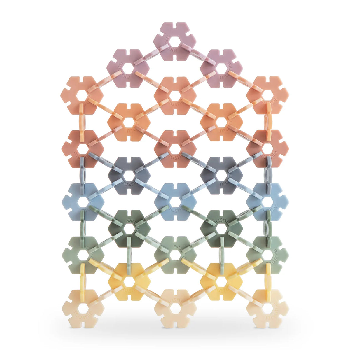 HEX Connect Steckspiel von Mushie aus BPA-freiem Kunststoff, nachhaltiges Spielzeug im Bärechind Winterthur Zürich Schweiz.