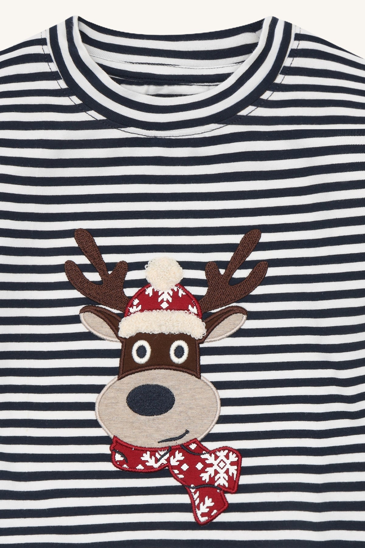 Hust & Claire Anton Langarmshirt Rentier in More Navy, Ansicht 3