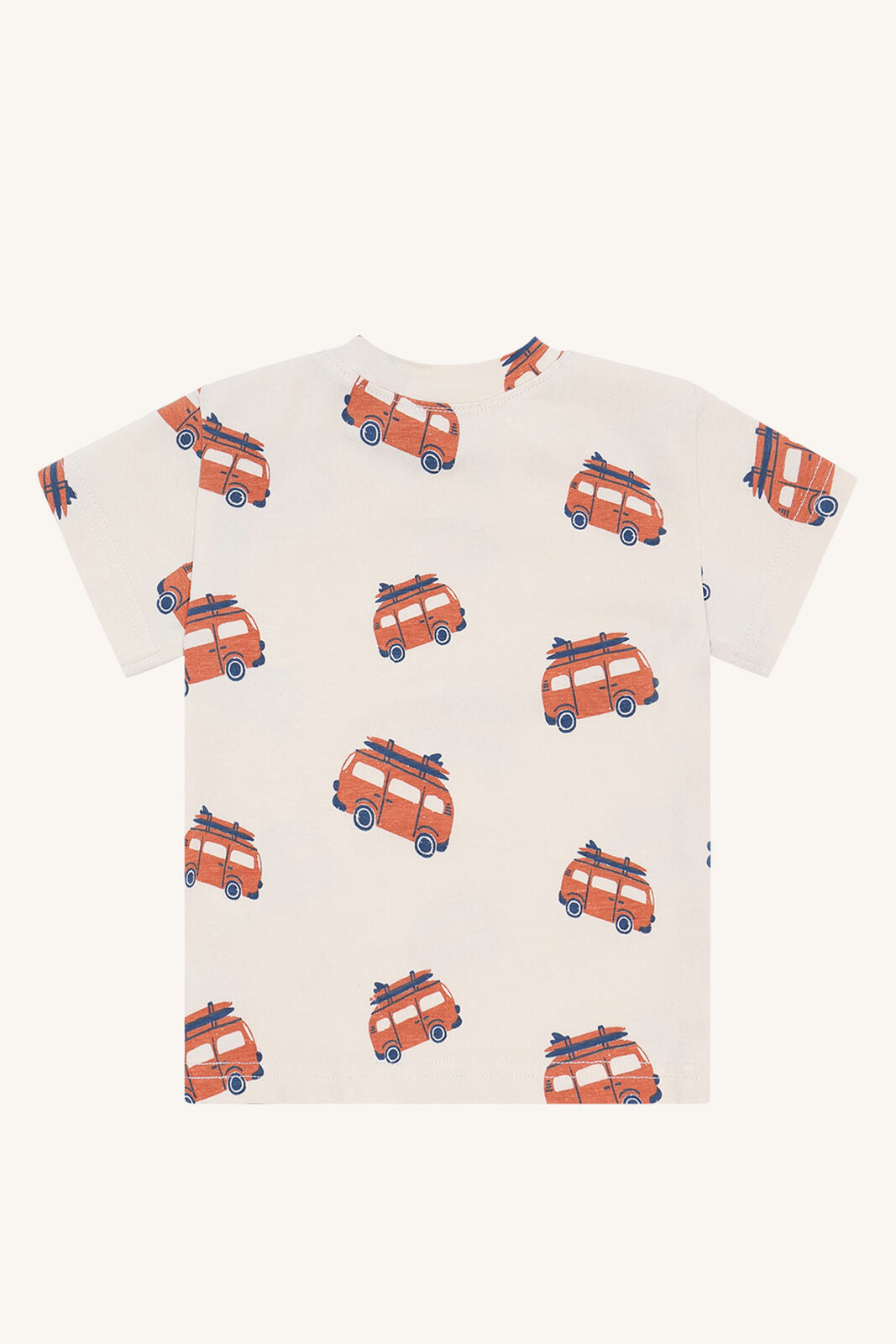 Rückansicht des Hust&Claire Anton Van T-Shirts aus Baumwolle in Sandshell, erhältlich im Bärechind Winterthur Zürich Schweiz.
