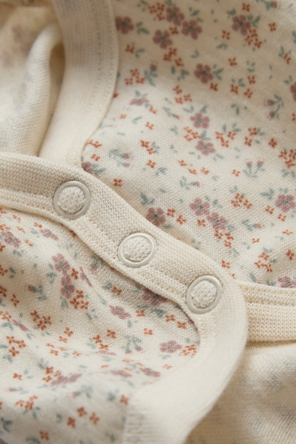 Bärechind Hust & Claire Baloo Langarmbody, Detailansicht Blumenprint