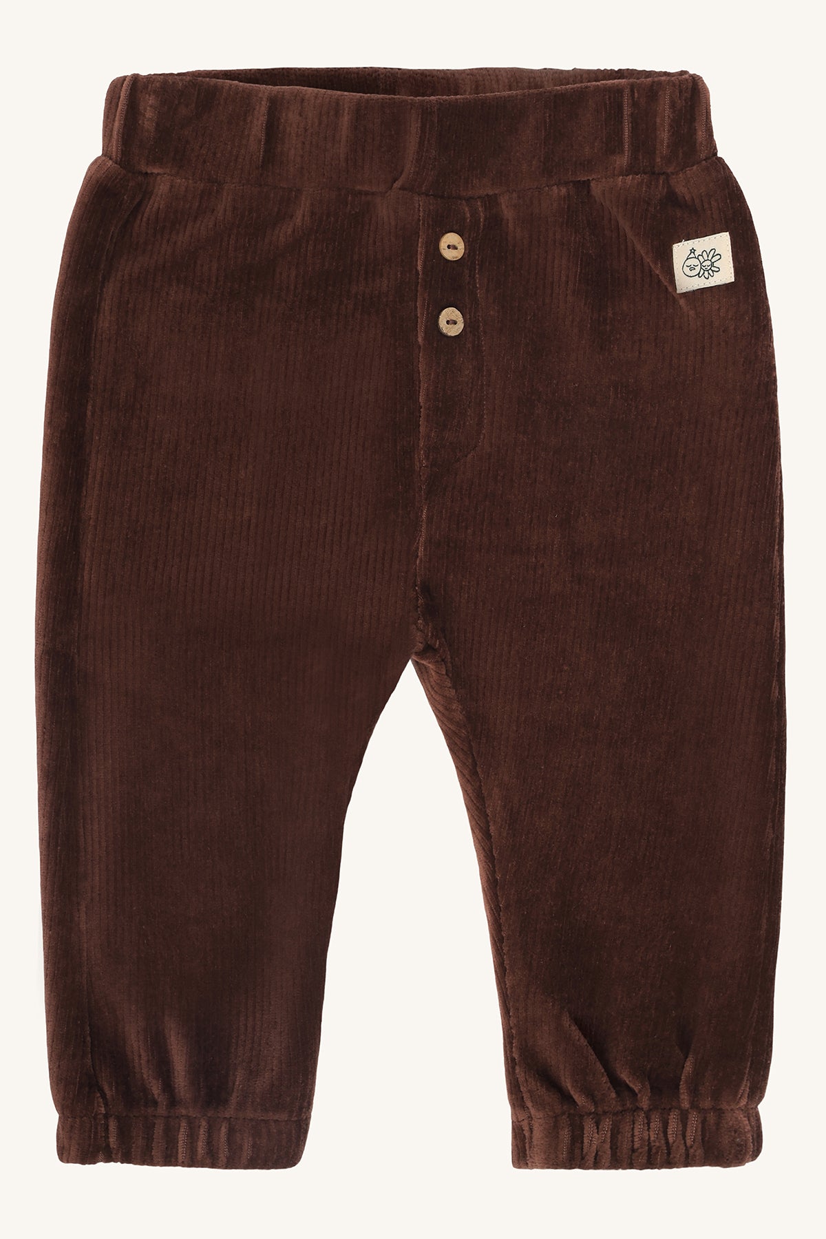 Hust & Claire Gus Rippvelour Babyhose in Braun Soil