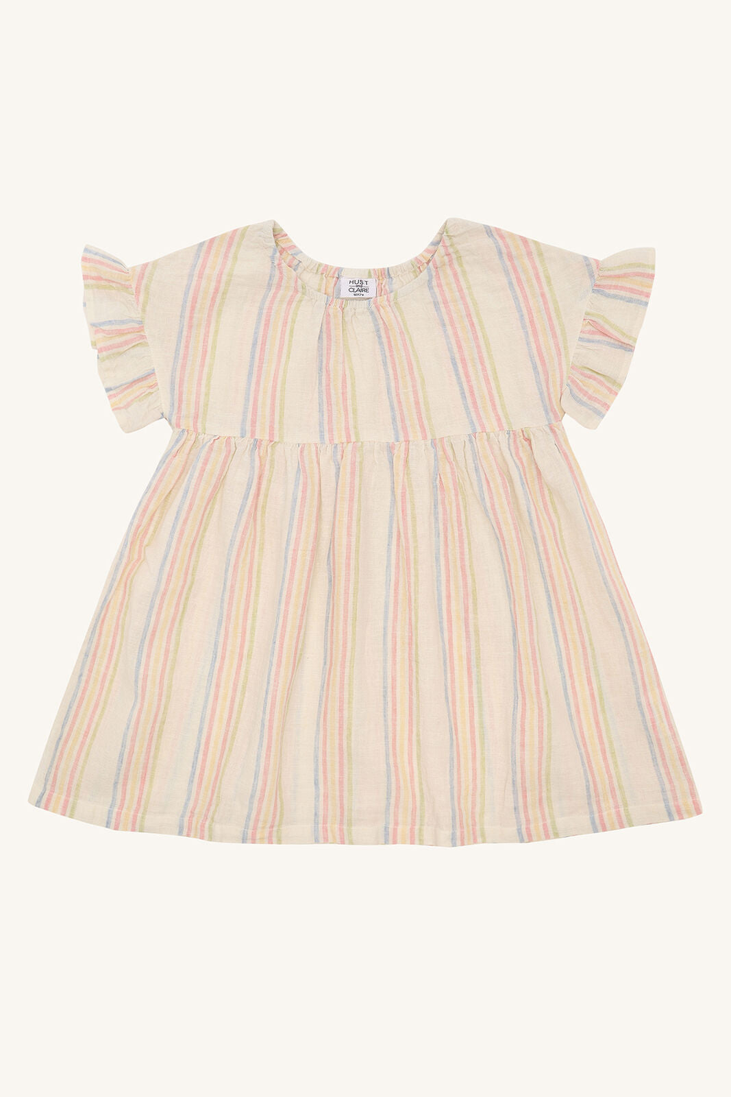 Hust&Claire Karoline Hello Kleid in Whisper aus Baumwolle und Leinen mit Streifenmuster, Bärechind Winterthur Zürich Schweiz.