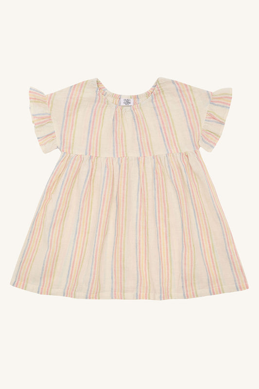 Hust&Claire Karoline Hello Kleid in Whisper aus Baumwolle und Leinen mit Streifenmuster, Bärechind Winterthur Zürich Schweiz.
