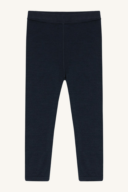 Laki Leggings von Hust & Claire in Blues, Vorderansicht mit weichem Wolle-Bambus-Stoff