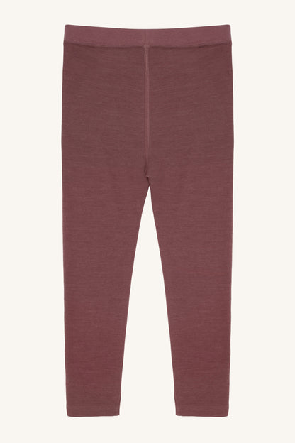Rückansicht der Laki Leggings in Old Rose mit elastischem Bund für eine bequeme Passform