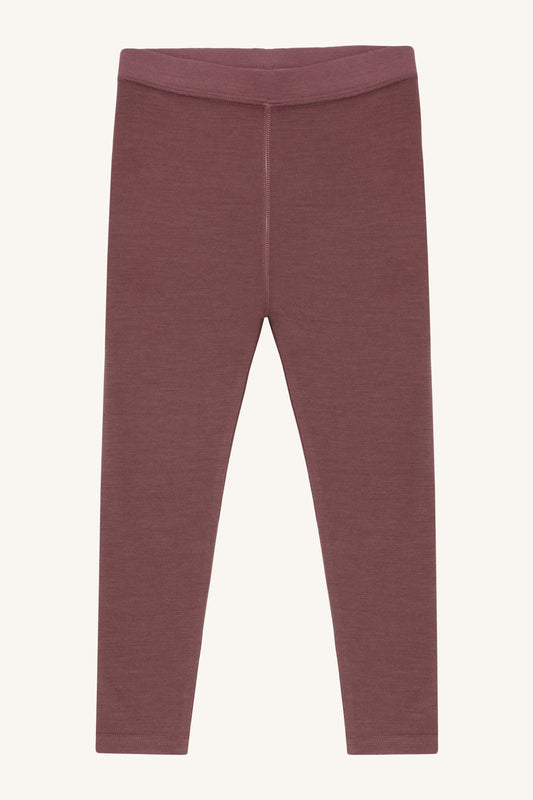 Laki Leggings von Hust & Claire in Old Rose, Vorderansicht mit weichem Wolle-Bambus-Stoff