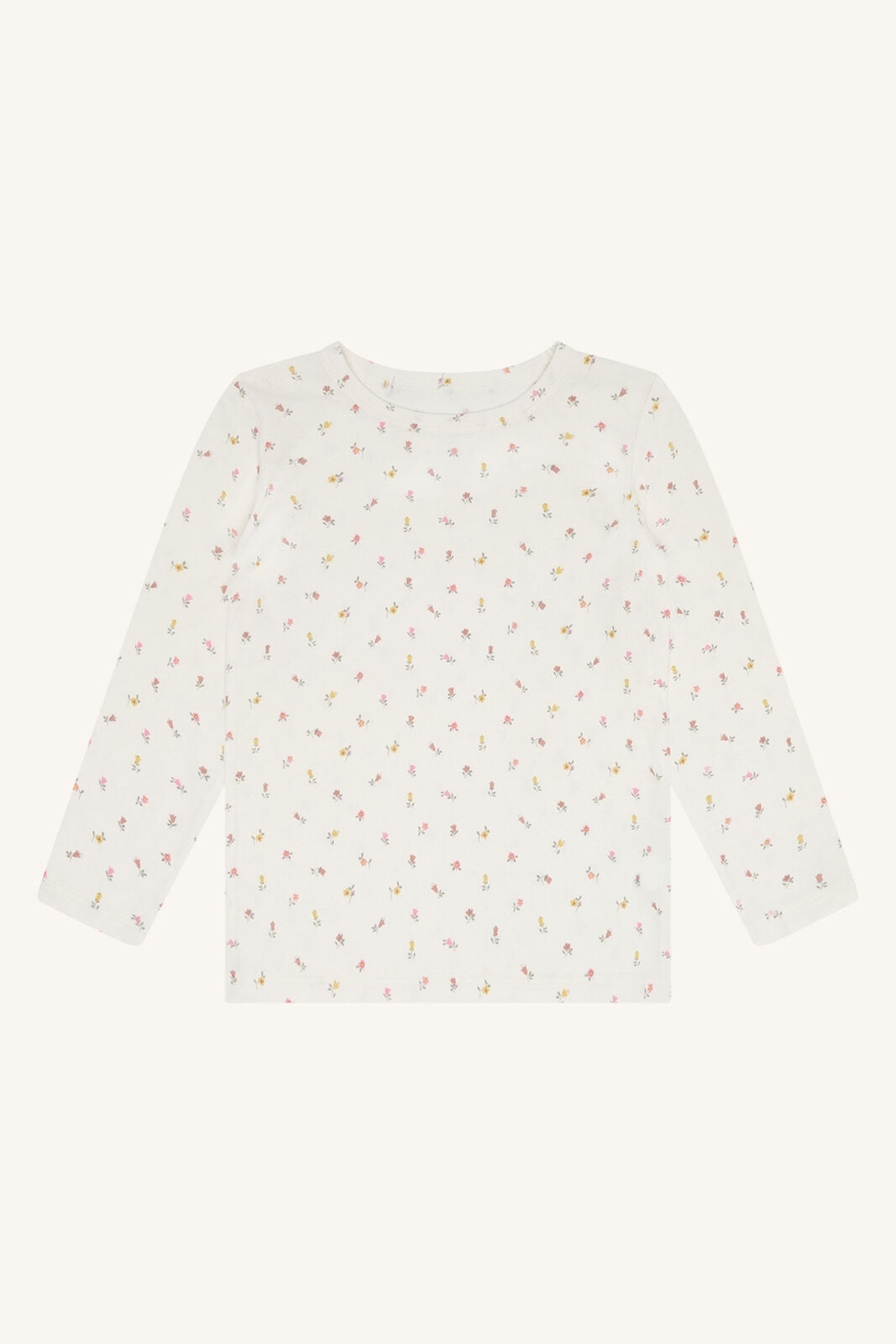 Hust&Claire Langarmshirt aus Baumwolle mit Blumenmuster in Creme – nachhaltige Kindermode bei Bärechind in Winterthur, Zürich, Schweiz