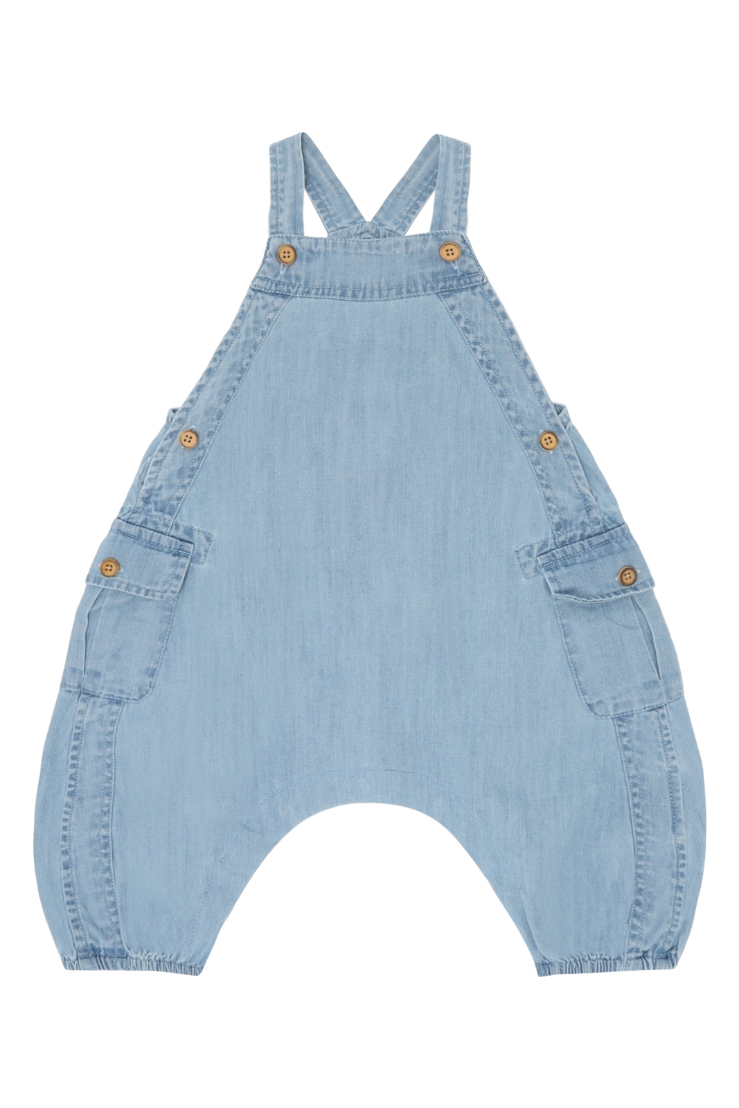 Hust&Claire Maks Baumwoll-Overall in blauem Denim für Kinder bei Bärechind in Winterthur, Zürich, Schweiz.