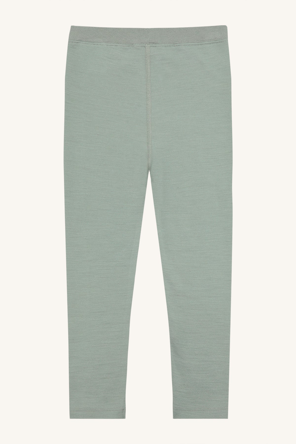 Kinderleggings aus mulesingfreier Merinowolle, Rückansicht in Slate Green