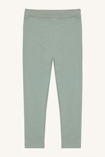 Merino Kinderleggings von Hust & Claire in Slate Green, Vorderansicht