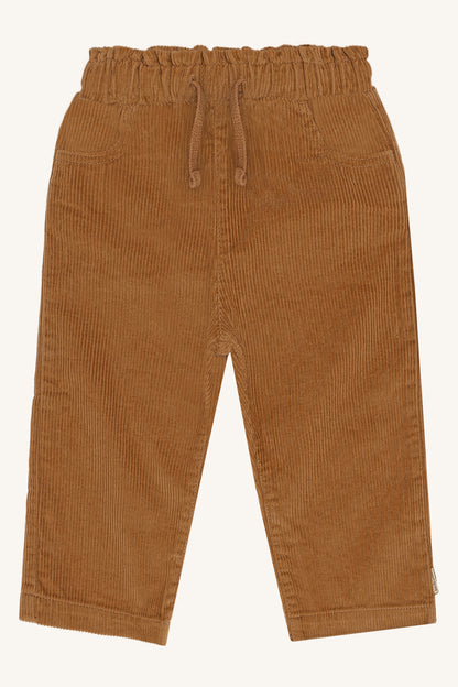 Rostbraune Cordhose für Kinder mit elastischem Bund