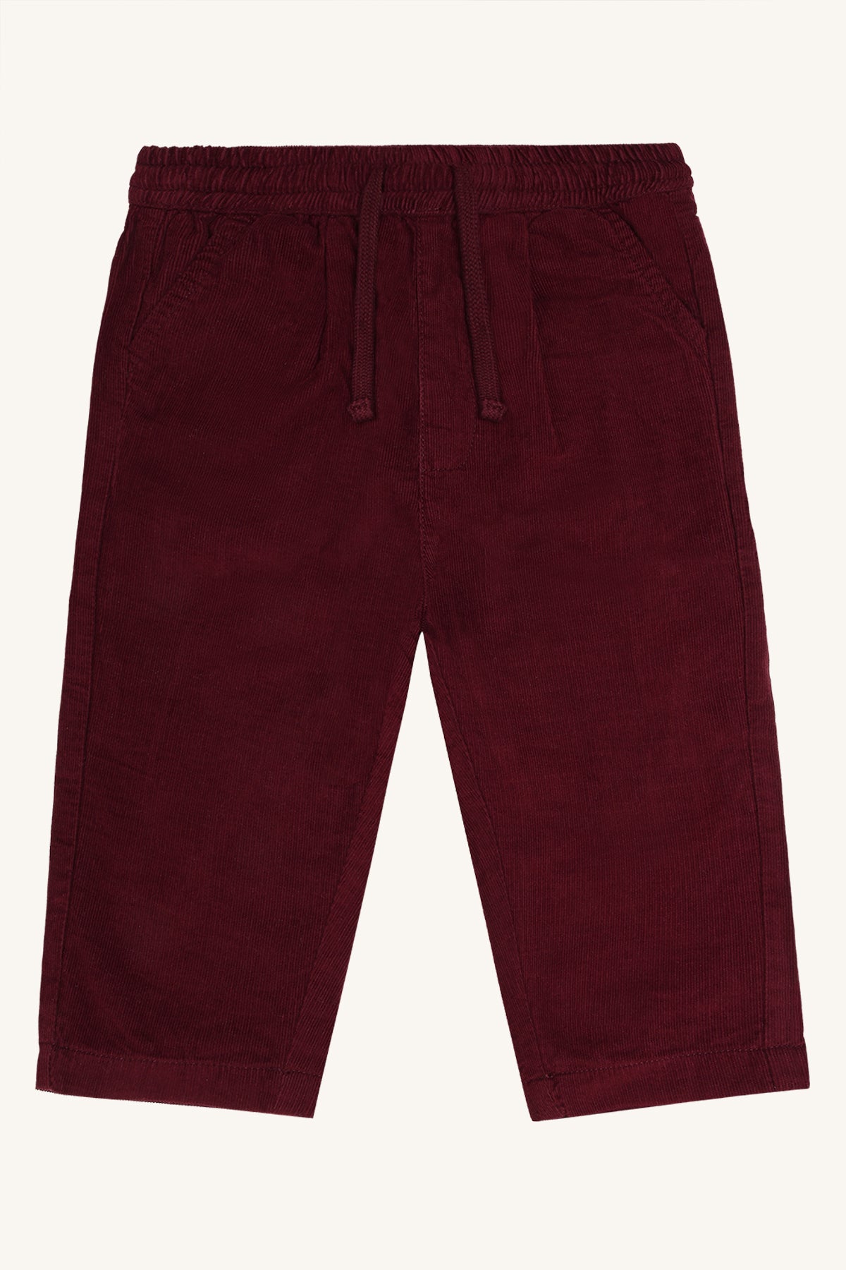 Dunkelrote Cordhose für Kinder mit elastischem Bund