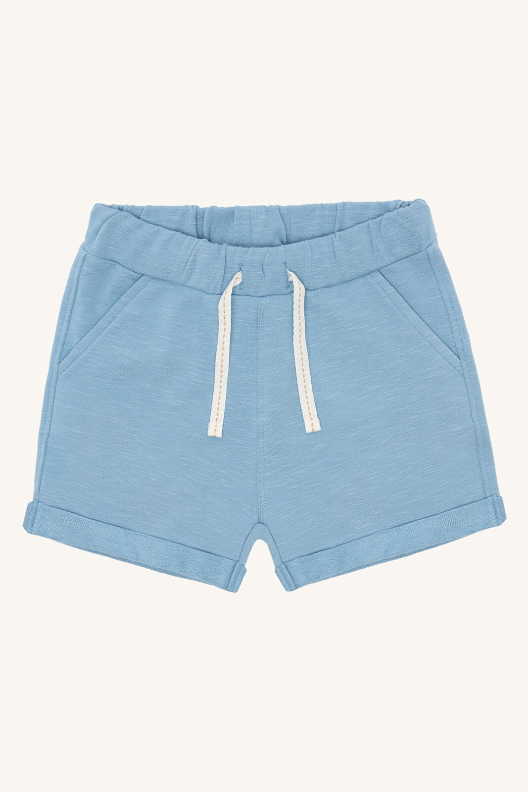 Hust&Claire Haggi Slub Shorts aus GOTS-zertifizierter Bio-Baumwolle in Glacier, erhältlich im Bärechind Winterthur, Zürich, Schweiz.