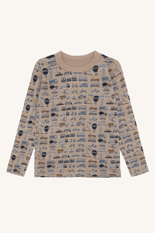 Hust&Claire Abba Langarmshirt in Biscuit bei Bärechind, Vorderansicht
