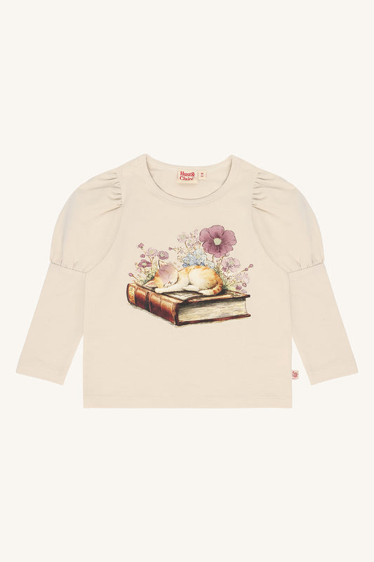 Alma Book Cat Langarmshirt in French Oak, Vorderansicht