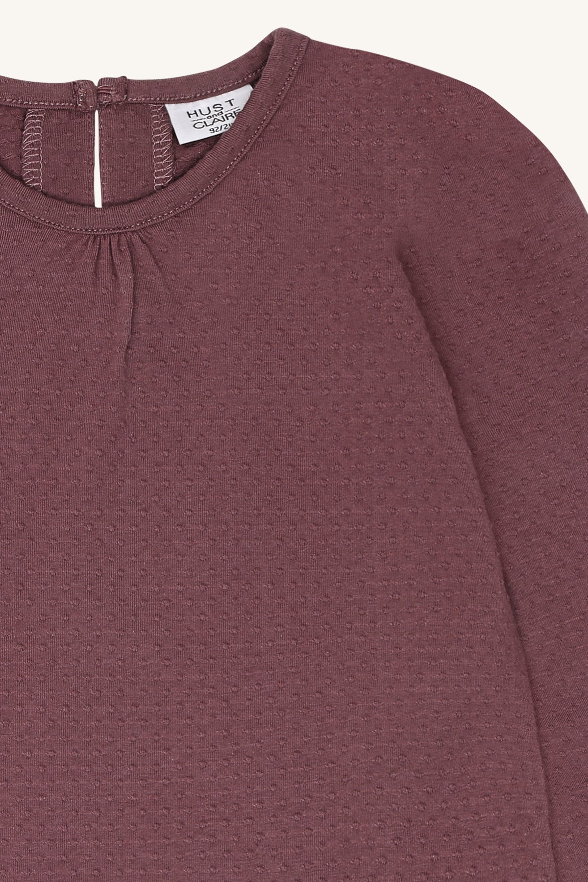 Hust&Claire Alma Solid Langarmshirt in Plum bei Bärechind