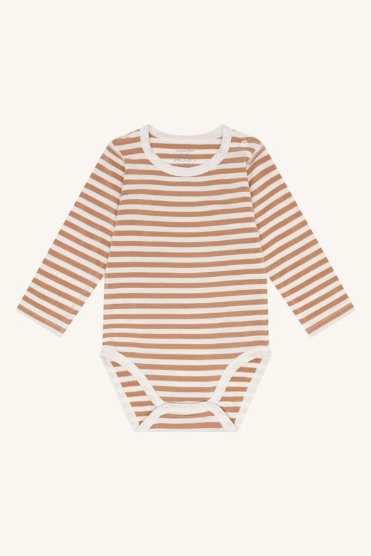 Hust&Claire Baby Body aus Bambus Viskose gestreift in Terracotta im Bärechind Winterthur, Zürich, Schweiz