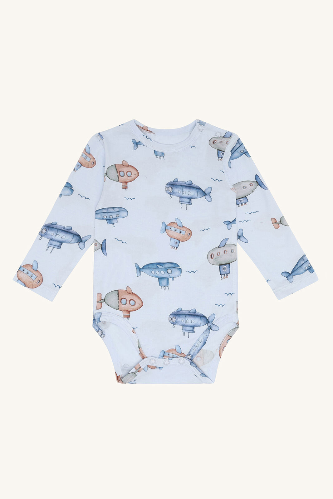 Hust&Claire Baby Body aus Bambus Viskose mit U-Boot Muster im Bärechind Winterthur, Zürich, Schweiz