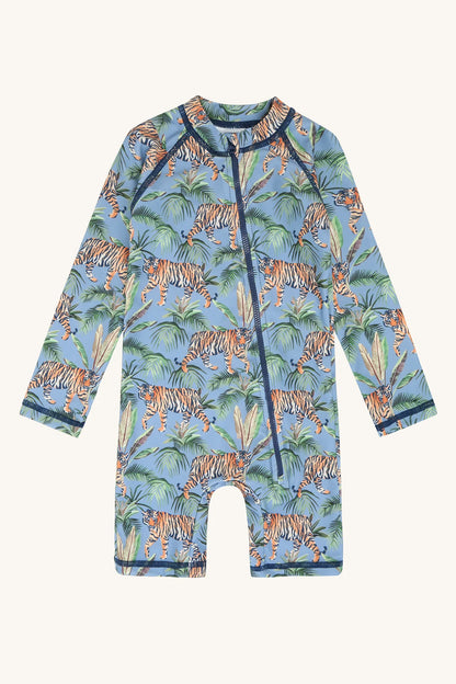 Hust&Claire Badeanzug Malaz mit Tigerprint vorne aus recyceltem Material bei Bärechind Winterthur Zürich Schweiz