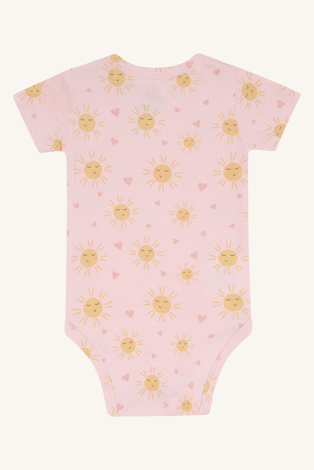 Rückansicht des Bambus Bodys Buller von Hust&Claire mit Sonnenprint, Bärechind Winterthur, Zürich, Schweiz.