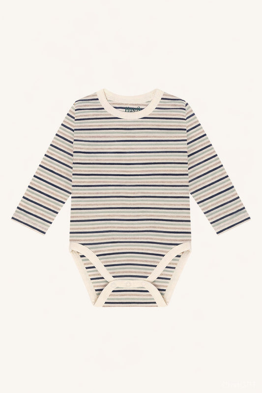 Billy Story Langarmbody in Wheat Melange, Vorderansicht