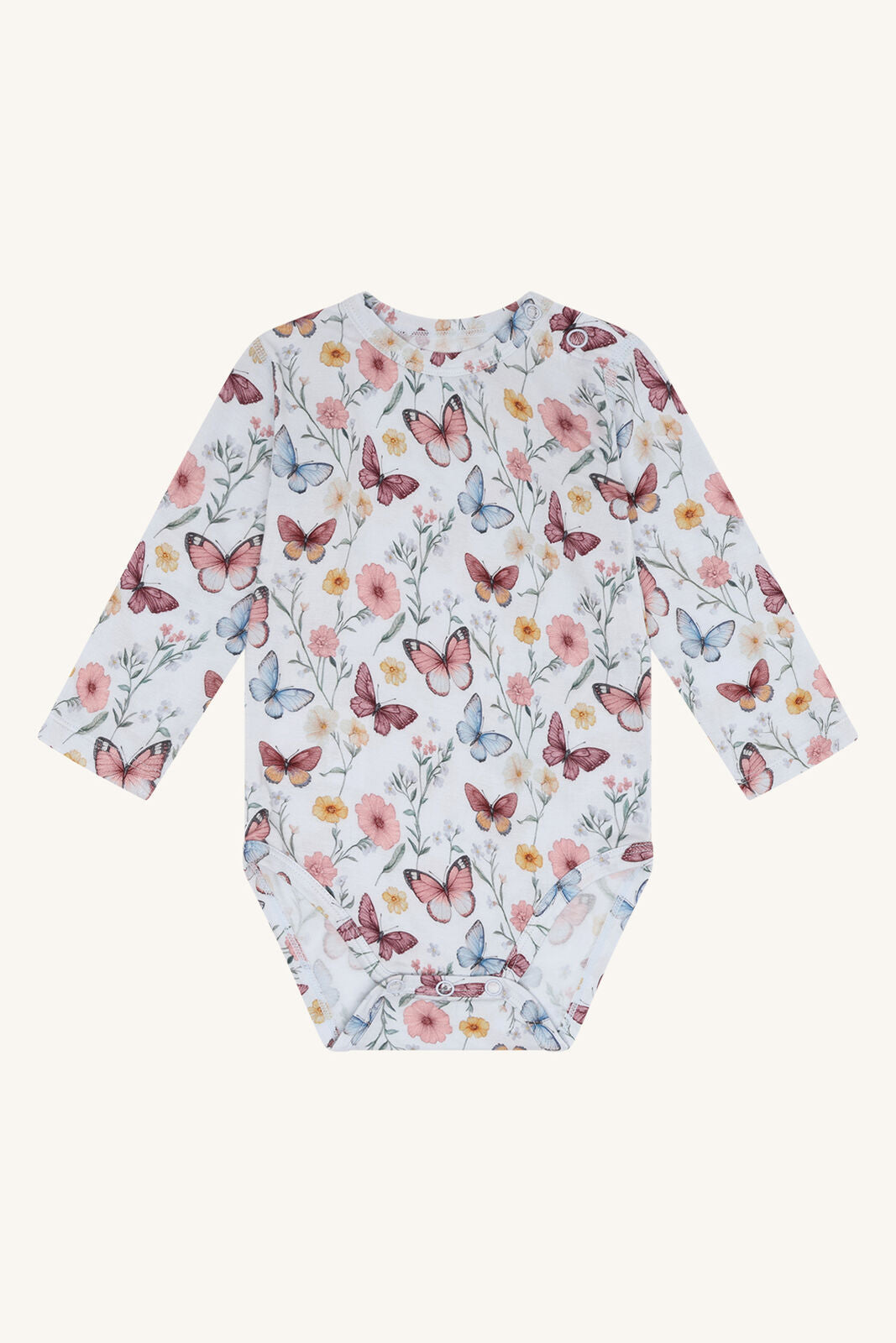 Hust&Claire Baby Body mit Blumen und Schmetterlingen kaufen im Bärechind Winterthur, Zürich, Schweiz