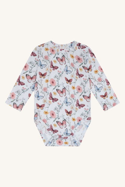 Hust&Claire Baby Body mit Blumen und Schmetterlingen kaufen im Bärechind Winterthur, Zürich, Schweiz