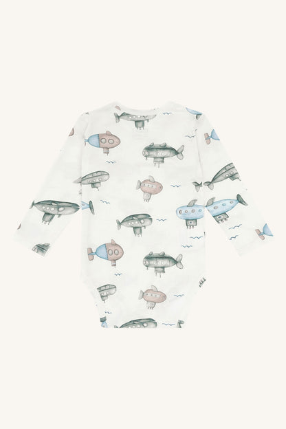 Hust&Claire Baby Body mit U Boot und Meeresmotiv kaufen im Bärechind Winterthur, Zürich, Schweiz