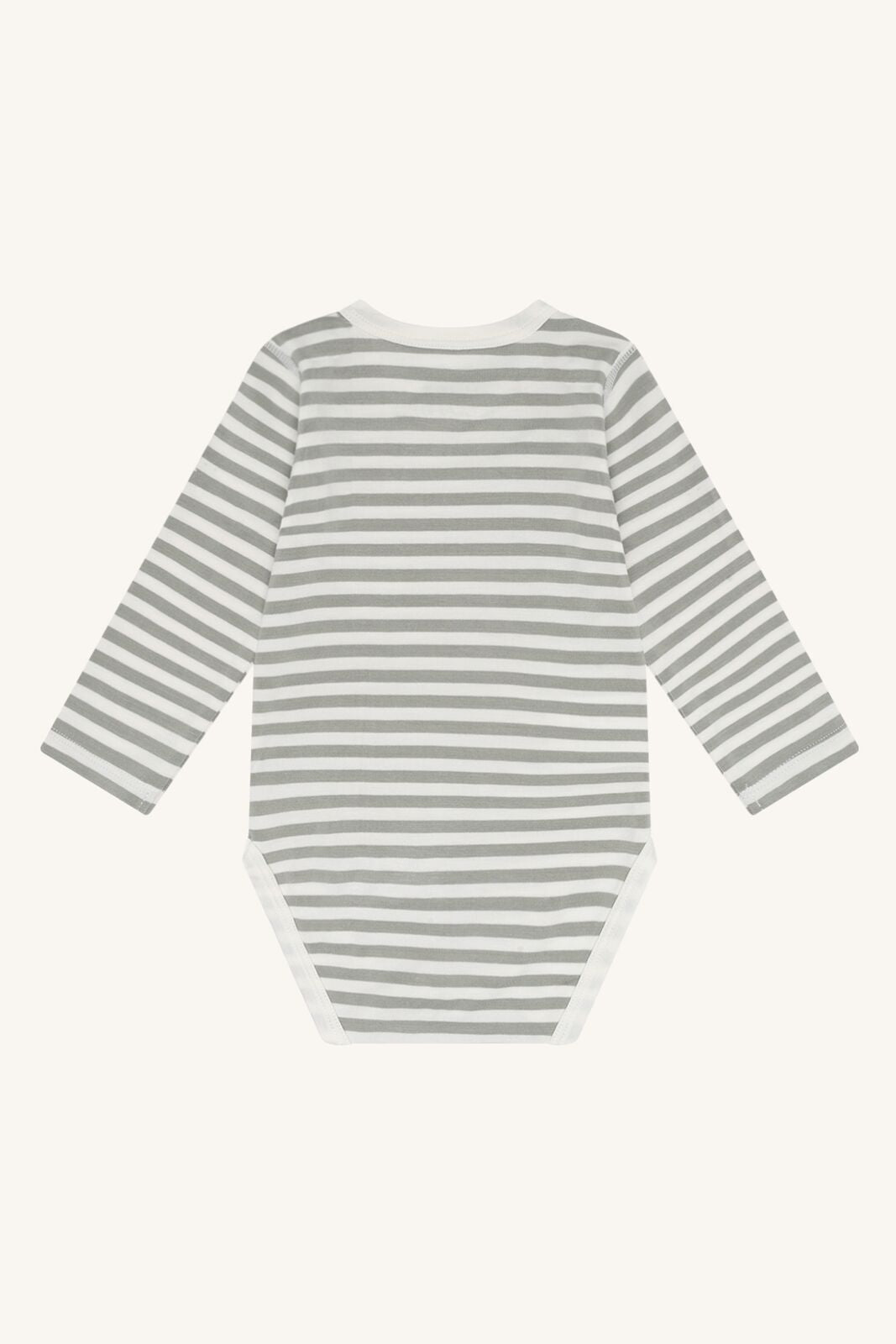 Hust&Claire gestreifter Baby Body in Grau Weiss kaufen im Bärechind Winterthur, Zürich, Schweiz