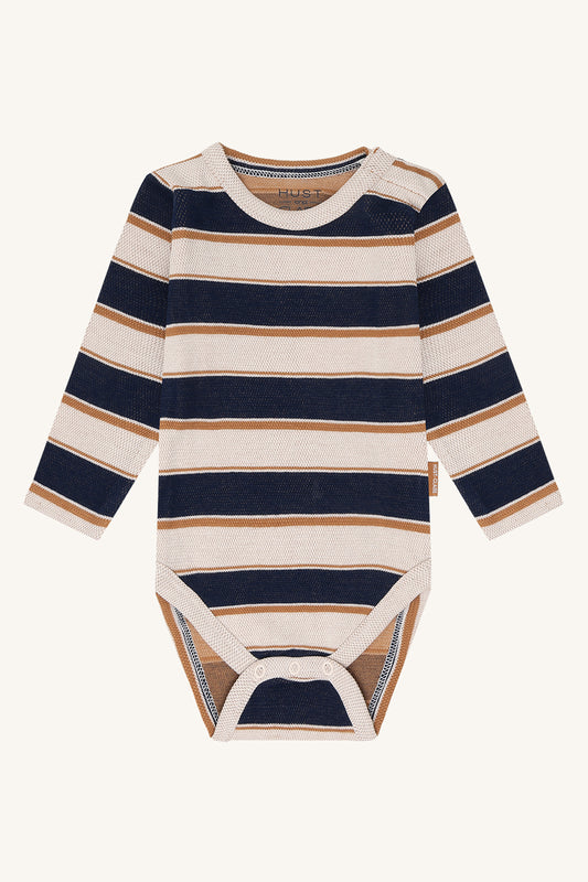 Buster Trails Langarmshirt mit Streifenmuster in French Oak, Vorderansicht