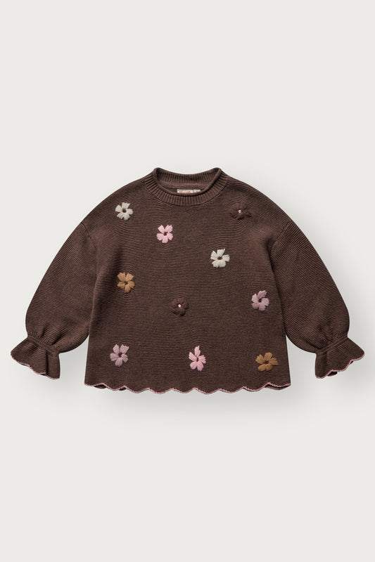 Charlotte Pullover in Toffee Melange, Vorderansicht