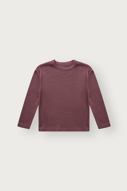 Hust&Claire Langarmshirt in Old Rose, unifarben, Vorderansicht

