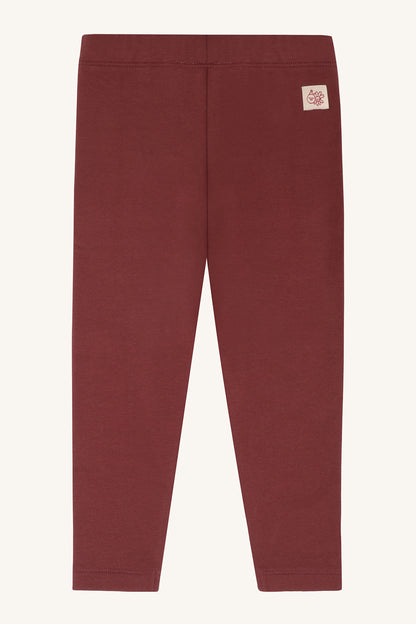 Gefütterte Leggings aus 97% Bio-Baumwolle, aufgeraute Oberfläche für angenehme Wärme