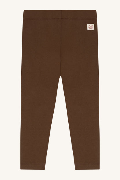 Gefütterte Leggings aus 97% Bio-Baumwolle, aufgeraute Oberfläche für angenehme Wärme