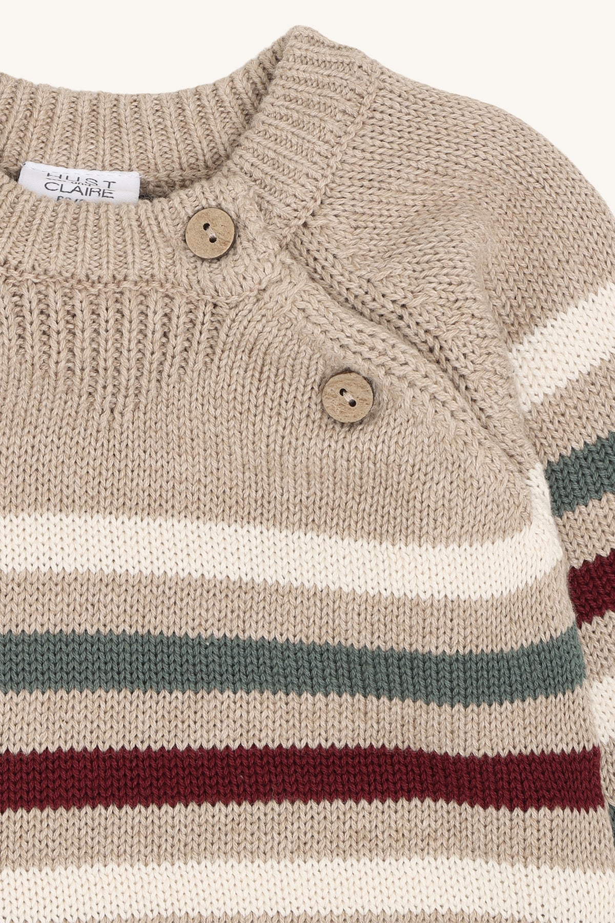 Hust&Claire Pilou Strickpullover in Beige Melange bei Bärechind