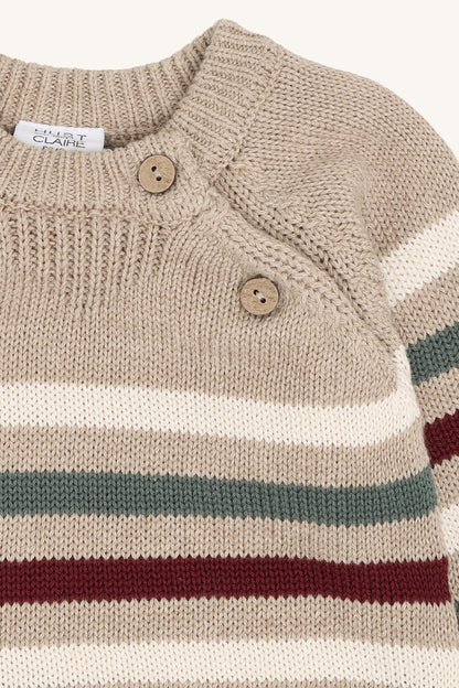 Hust&Claire Pilou Strickpullover in Beige Melange bei Bärechind