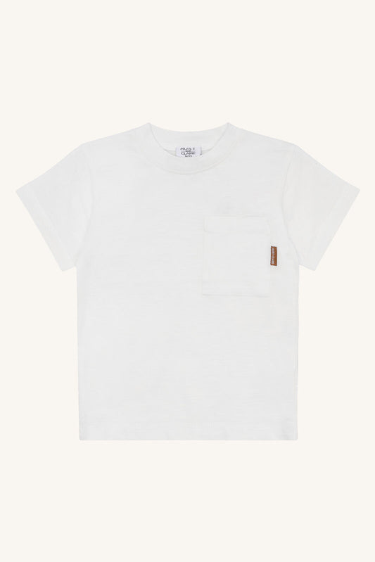 Hust&Claire T Shirt aus Baumwolle in Weiss mit Brusttasche im Bärechind Winterthur, Zürich, Schweiz