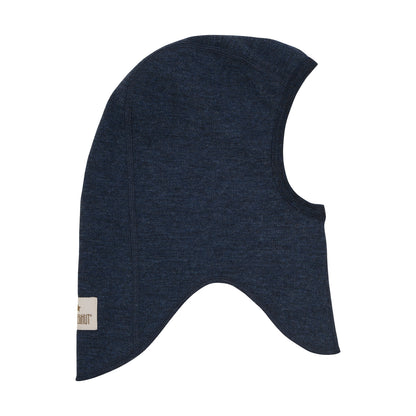 Huttelihut Merino Schlupfmütze in der Farbe Navy Melange, Vorderansicht