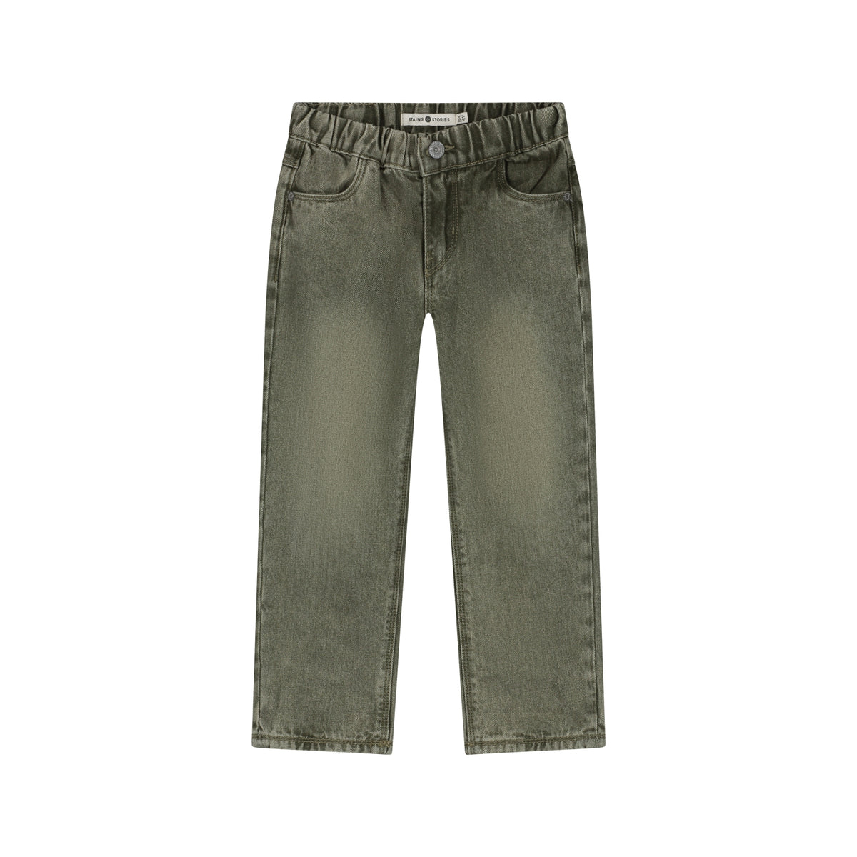 Jeans Wide Fit in Army, Vorderansicht