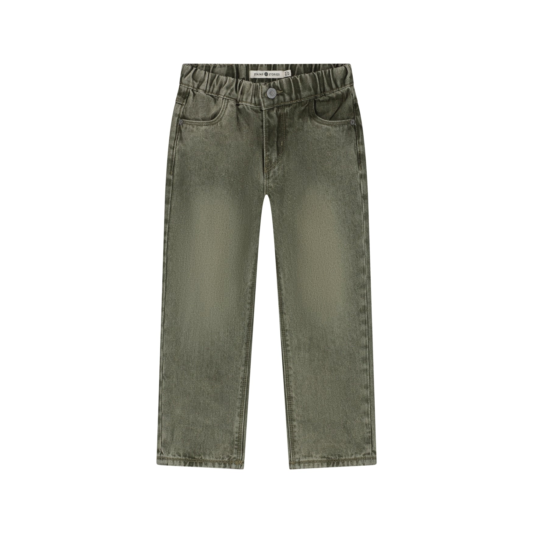 Jeans Wide Fit in Army, Vorderansicht