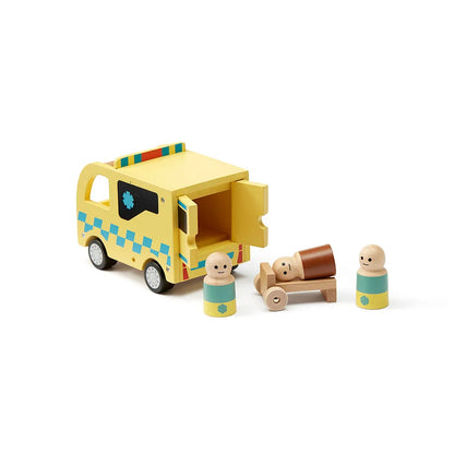 Kid's Concept Ambulanz aus Holz mit Trage und Figuren für Kinder