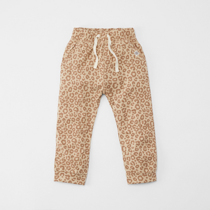 Kinder Jogginghose mit Leo-Print und elastischem Bund
