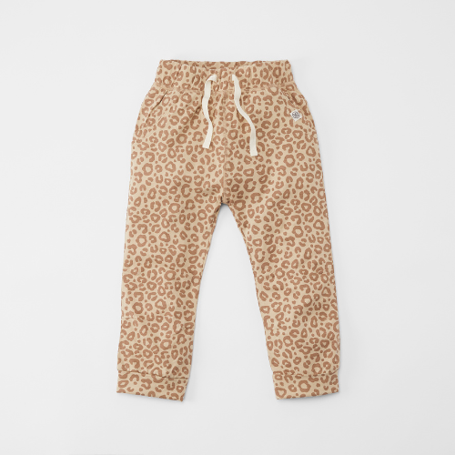 Kinder Jogginghose mit Leo-Print und elastischem Bund