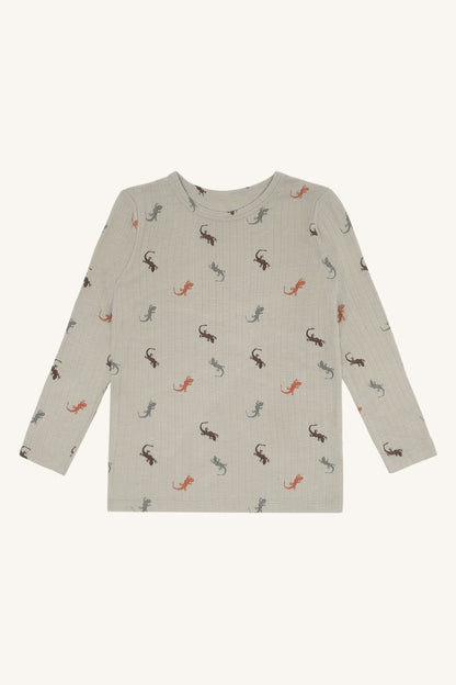 Kinder Langarmshirt mit Tiermotiv aus Bio-Baumwolle in Grau im Bärechind Winterthur