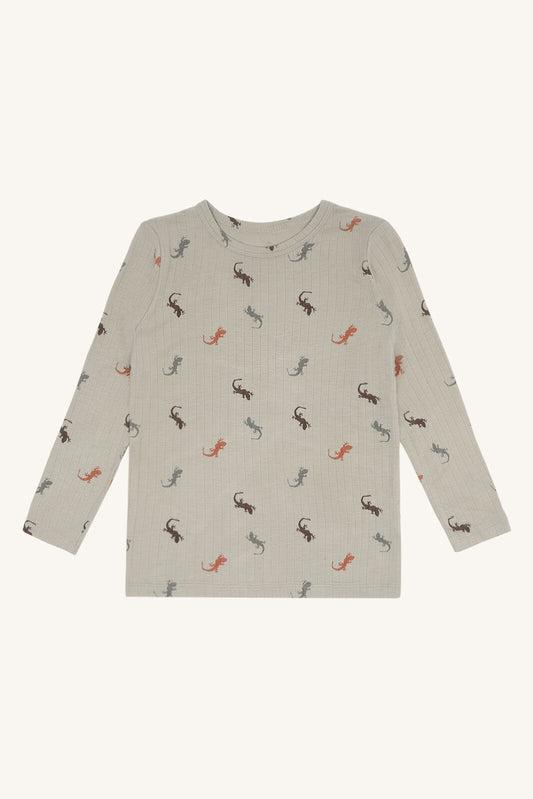 Kinder Langarmshirt mit Tiermotiv aus Bio-Baumwolle in Grau im Bärechind Winterthur