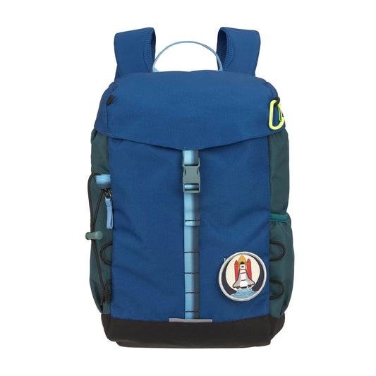 Lässig Wanderrucksack Kinder 14 L Unique in Blau Grün mit Patch, ideal für Schulkinder, im Bärechind Winterthur.