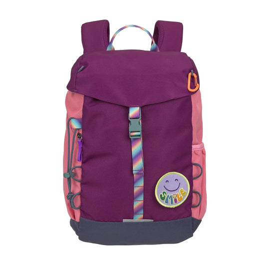 Lässig Wanderrucksack Kinder 14 L Unique in Berry Pink mit Patch, ideal für Schulkinder, im Bärechind Winterthur.